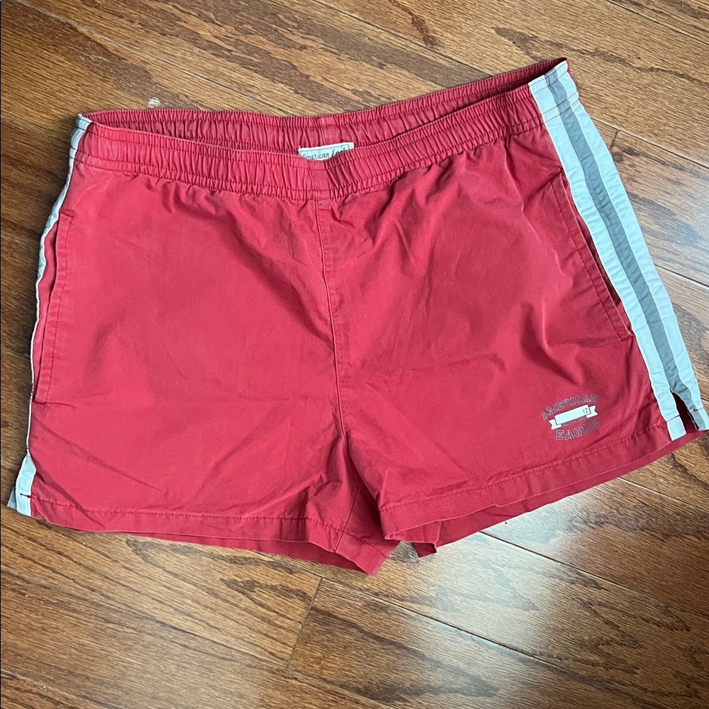 American Eagle Outfitters Retro Red Athletic Shorts